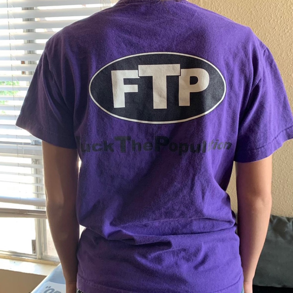 Purple FTP (fuck the population) t shirt